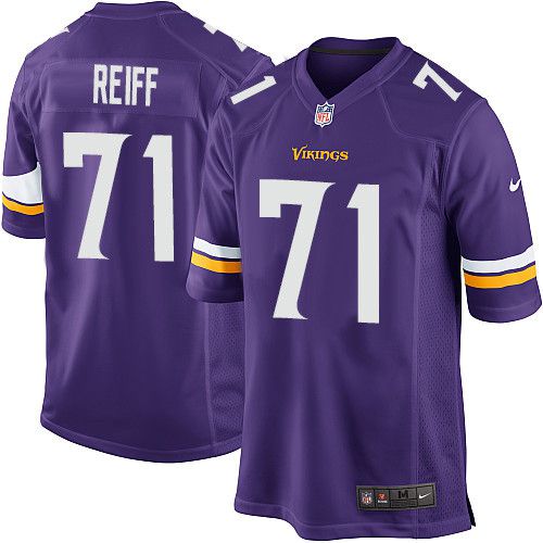 Men Minnesota Vikings #71 Riley Reiff Nike Purple Player Game NFL Jersey